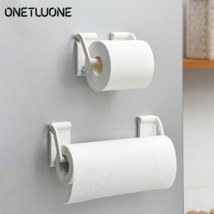 Onetwone Adjustable Roll Paper Holder Magnetic Reel Paper Storage Rack Wall Napkin Towel Hanging Rack Refrigerator Side Wall Roll Paper Stand Toilet Roll Holders Kitchen Organization