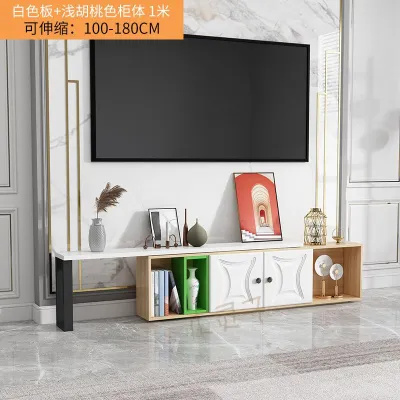 TV Cabinet With Storage TV Rack Cabinet TV Display Cabinet media & TV Storage Ultra-Narrow Retractable Small Apartment Ultra-Thin Floor Small Solid Wood Tv Console Cabinet