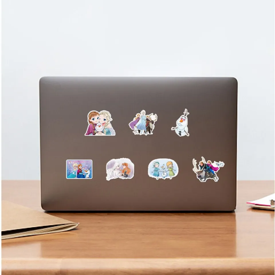 50/100pcs Disney Movie Frozen Stickers Princess Anna Elsa Kristoff Olaf  Cartoon Sticker for Skateboard Laptop Luggage Kid Toy