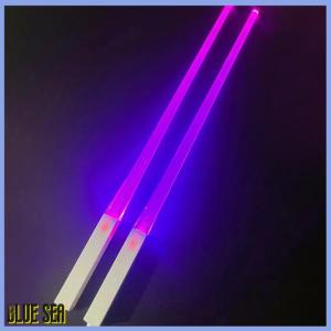 bluesea ตะเกียบเรืองแสง LED 1ชิ้นสามารถถอดออกได้นำกลับมาใช้ใหม่ได้ฟรีบนโต๊ะอาหารสำหรับห้องครัวมื้อค่ำ