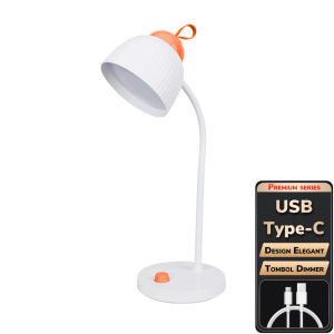 AOKI Lampu belajar premium USB-C super terang tombol dimmer gantung