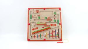 Children Magnetic Color and Number Maze Wooden Puzzle Activity Board Learning Educational Counting Matching Montessori Kids Toys2026