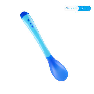 BEVAVAR  1PCS Sendok Makan Bayi dengan Sensor Temperatur Bahan Silikon