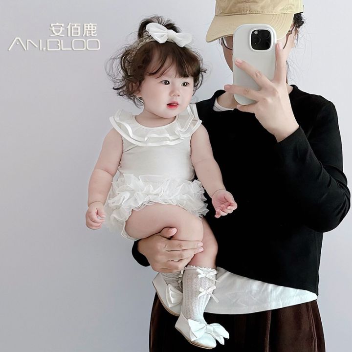 Romper Premium 2IN1 RUFFLE SET IMPORT KOREA Newborn baby