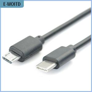【E-WOITD】 Type C Male to Micro USB Male Sync Charge OTG Charge USB-C Cable Cord Adapter