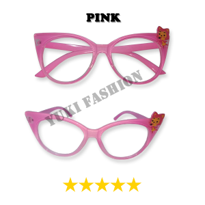 Kacamata Fashion Anak / Kacamata Gaya / Kacamata Anak Cat Eye Lensa Bening Transparan Laki-laki Perempuan / Kacamata Mata Kucing Anak Lucu Keren Fashion Children / Kids Glasses Cateye Cowok Cewek Korea Frame Plastik Ringan