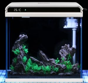 36cm Ultra-white glass small fish tank living room desktop lazy aquarium ecological water-free goldfish tank