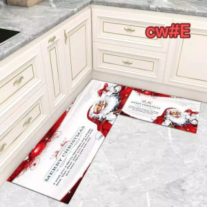 2 In 1 Christmas Carpet Floor Mat Non-Slip Thicken Doormat Rugs Kitchen Mats Bathroom Carpets AAA STORE