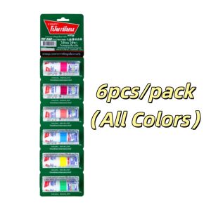 【Fast Ship】6pcs/pack Poy Sian Mark II Inhaler Herbal Essential Oil Nasal Inhaler 1.7ml Random Colour