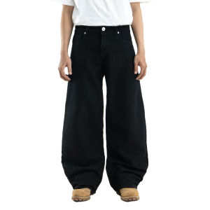 Yojuz Baggy Basic - Pure Black - Celana Jeans