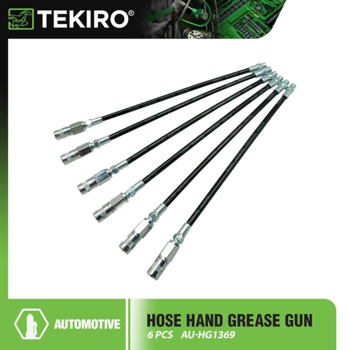 TEKIRO 6 Pcs Hose Hand Grease Gun 1/2” Flexible hose 4500psi ( AU