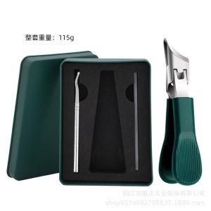 【เครื่องตัดเล็บสแตนเลส】ชุดตัดเล็บแบบพิเศษร่องเอียงป้องกันการกระเด็น