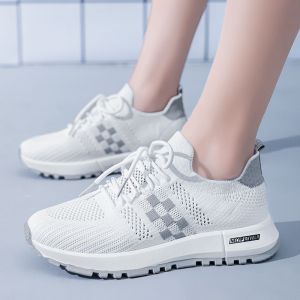 Women S Hoes Fashion Lightweight Flyknit Shoe Mesh Good Elasticity Comfort Fits the Foot Women