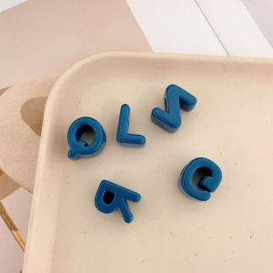 DIY Blingz 1pc Solid Chunky A-Z Letter Beads Acrylic Beads for DIY Handmade Bracelet Necklace Keychain Phone Charm Jewelry Making and other DIY Art Crafts Project Accessories