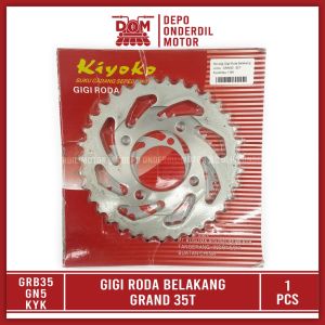 Gear Belakang GRAND 35T (KIYOKO) - Gigi Tarik Ger Gir Roda Belakang Rear Sprocket HONDA ASTREA STAR