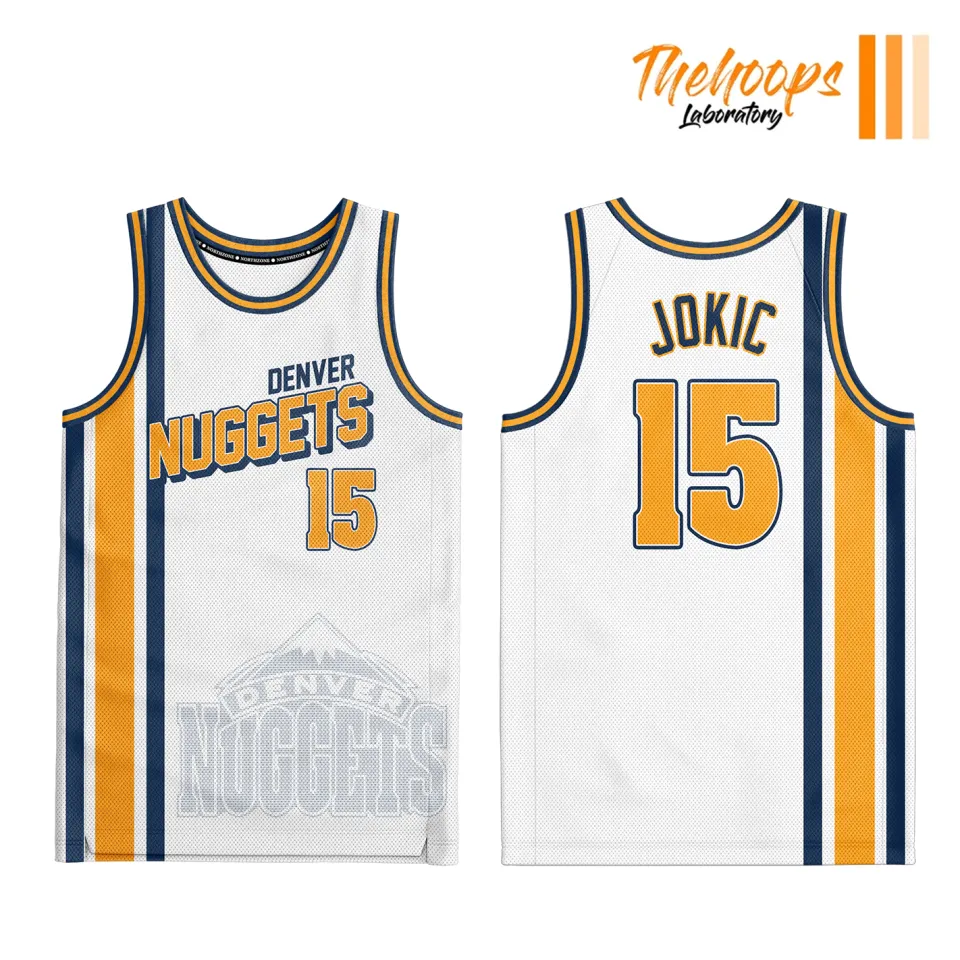 Nuggets white gold outlet jersey for sale