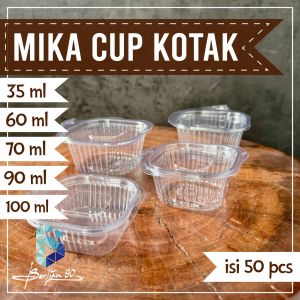 Cup Sambel Tutup Sambung 90 ml / Tempat Puding / Tempat Saos / Cup Sambal / Cup puding / Cup Sauce - Tambah.packing