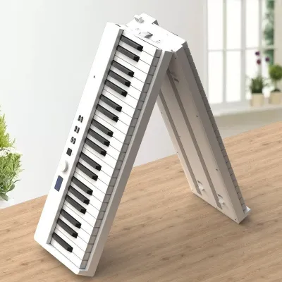 【SG Ready Stock】KONIX PJ88C Foldable 88 Keys Electronic Piano Bluetooth MIDI Portable Digital Keyboard Gift for Beginner