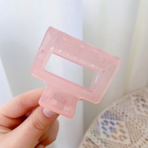 กิ๊บติดผมอะคริลิค กิ๊บหนีบผม ขนาดใหญ่ สีชมพู สไตล์เกาหลี เครื่องประดับ สําหรับเด็กผู้หญิง