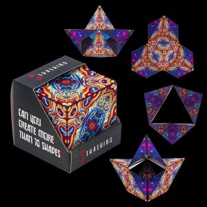 Đồ chơi trẻ em Khối Rubik Magic 3D Từ tính nam châm có thể biến 70+ hình dạng Galaxy Shashibo