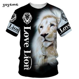 Mens T-Shirt Lion King 3D Print Men T-Shirt 2025 Summer New O Neck Short Sleeve Tees Style Male Clothes Fashion Casual T-Shirts