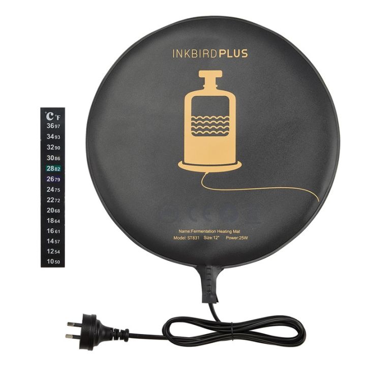 InkbirdPlus Homebrew Fermenter be Heating Pad,12" MET Certified 25W