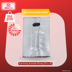 ARKAPLAS Plastik Kantong Kresek PE Plong Bening Oval