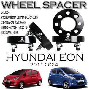 WHEEL SPACER for EON 2011-2019 4x100 M12x1.5 Thread Size 25mm Thickness