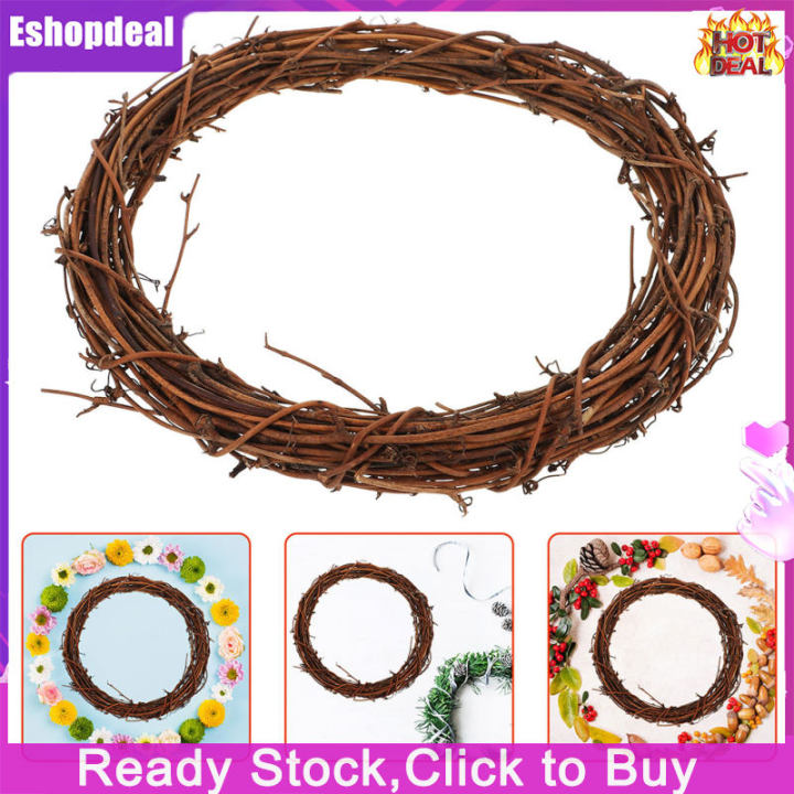 [New] Rattan Ring Grapevine Wreath Natural Wreaths For Crafts
