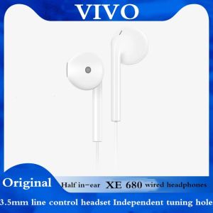 VIVO Original XE680 Headsets In-Ear with Storage Box 3.5mm Plug Wire Controller Earphone for VIVO X21 X20 X23 X7 X9plus Xplay6