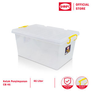 SHINPO Kontainer Plastik 37 x 59 x 27 cm Regal Container Box Kotak Penyimpanan SPO-SIP-139-CB-46 Transparan