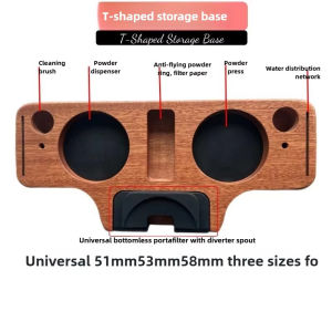 Espresso Coffee Tamper Holder Tamper Base Universal Coffee Solid Wood Storage Board Powder Dispenser
