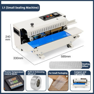 L1 Fully Automatic Food Bag Sealer Commercial Sealing Machine with Date Printer Mini Sealer
