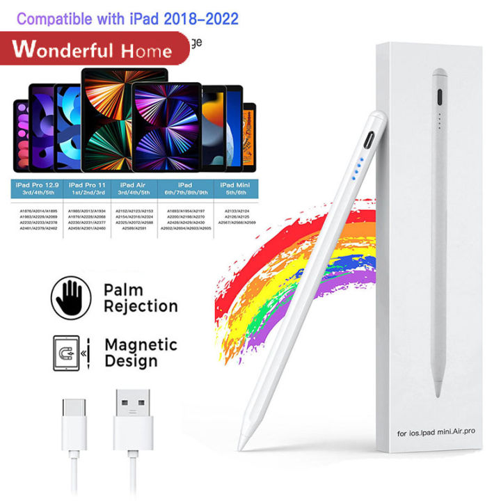 Stylus Pen Compatible with Apple iPad (2018-2022), Palm Rejection