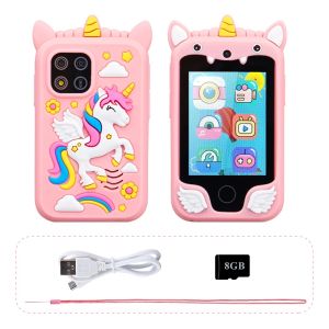 Kids Muscial Smart Phone Toys Cartoon Unicorn Touchscreen Baby Mobile for Girls Boys Educational Toys Birthday Christmas Gifts2026