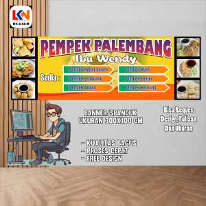 spanduk banner PEMPEK PALEMBANG reques design