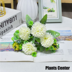 Plants Center สินค้าพร้อมส่ง🚛 P016 ดอกไม้ปลอม ดอกเบญจมาศ5สี เป็นพร็อพถ่ายรูป ตกแต่งบ้าน ร้านค้า คาเฟ่ ออฟฟิศ👰🏻♀️🤳