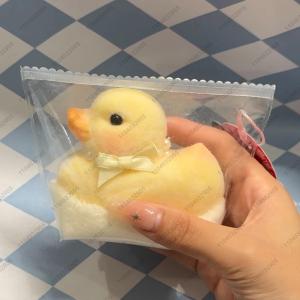 new Big Yellow Duck Handmade Taba Squishy Silicone Animal Squezze Toy Cute Fuzzy Duck Mochi Toy Hand Relax Stress Release Toy Gift