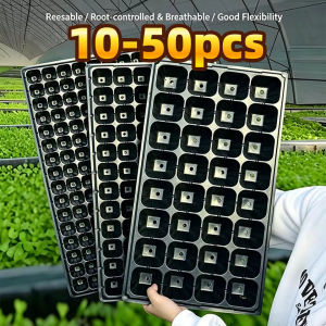 10-50pcs Seedling Tray 32/50/72/105/128/ Holes Garden Starter Trays Strength Seed Germinatio