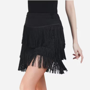 Latin Skirt Three Layers Fringe Adult Samba Dance Skirts Cha Cha Professional Design Competition Ballroom Costumes