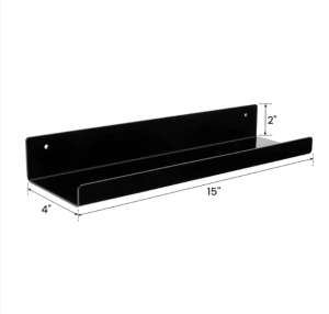 Acrylic Record Display Stand Clear Wall Mounted Vinyl Record Holder Shelf LP Record Album Storage Rack Makeup Bathroom