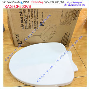 Nắp đậy bồn cầu Inax chínz hãng KAG-CF500VS nắp ÊM bàn cầu Inax C504VAN-C702-C700 rơi ÊM