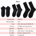 Tất vớ đen trơn cổ ngắn cổ trung cổ cao nam nữ GOMTAT phong cách basic, chất liệu cotton thoáng mát - FIVE-DEN-1DOI. 