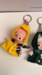 4th GenerationLabubu Pendant Clothes Scarf Elf Cloak Set Heart Password Labubu Doll Cute