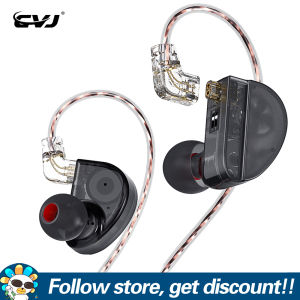CVJ Konoka Earphone 3D Audio 3-unit Hybrid 1DD + 1BA + 1 Vibrating Inner Ear Wired Earbuds Audiophile HIFI Music IEMs Headphones Sports Game Tuning Switch Headsets 0.75mm 2PIN Detachable Cable Monitors For Smartphones Players Tablets Laptops Computers