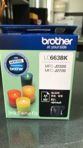 BROTHER LC-663 BK สีดำ แท้ศูนย์ ของใหม่+คุณภาพ 100% For Brother MFC-J2320 * MFC-J2720 แท้ศูนย์ ของใหม่ คุณภาพ100%