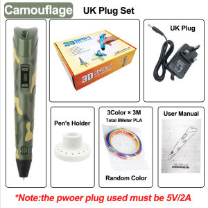 3D Printing Pen Digital Display Intelligent 3D Pen High Temperature 3D Graffiti Painting Pens