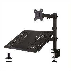 Standard Monitor Arm With Laptop Holder 13-32 Inch Adjustable Monitor Mount Clamp Desk Accessory Dual Monitor Arm