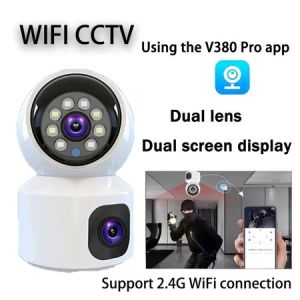 V380 Pro Indoor CCTV 4G Sim/Wifi Dual Lens Camera 8MP+8MP NO WIFI Needed Waterproof Night Vision