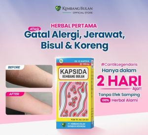 KAPSIDA 1 Botol - Suplemen Meringankan Jerawat Bisul Gatal-gatal dan Koreng